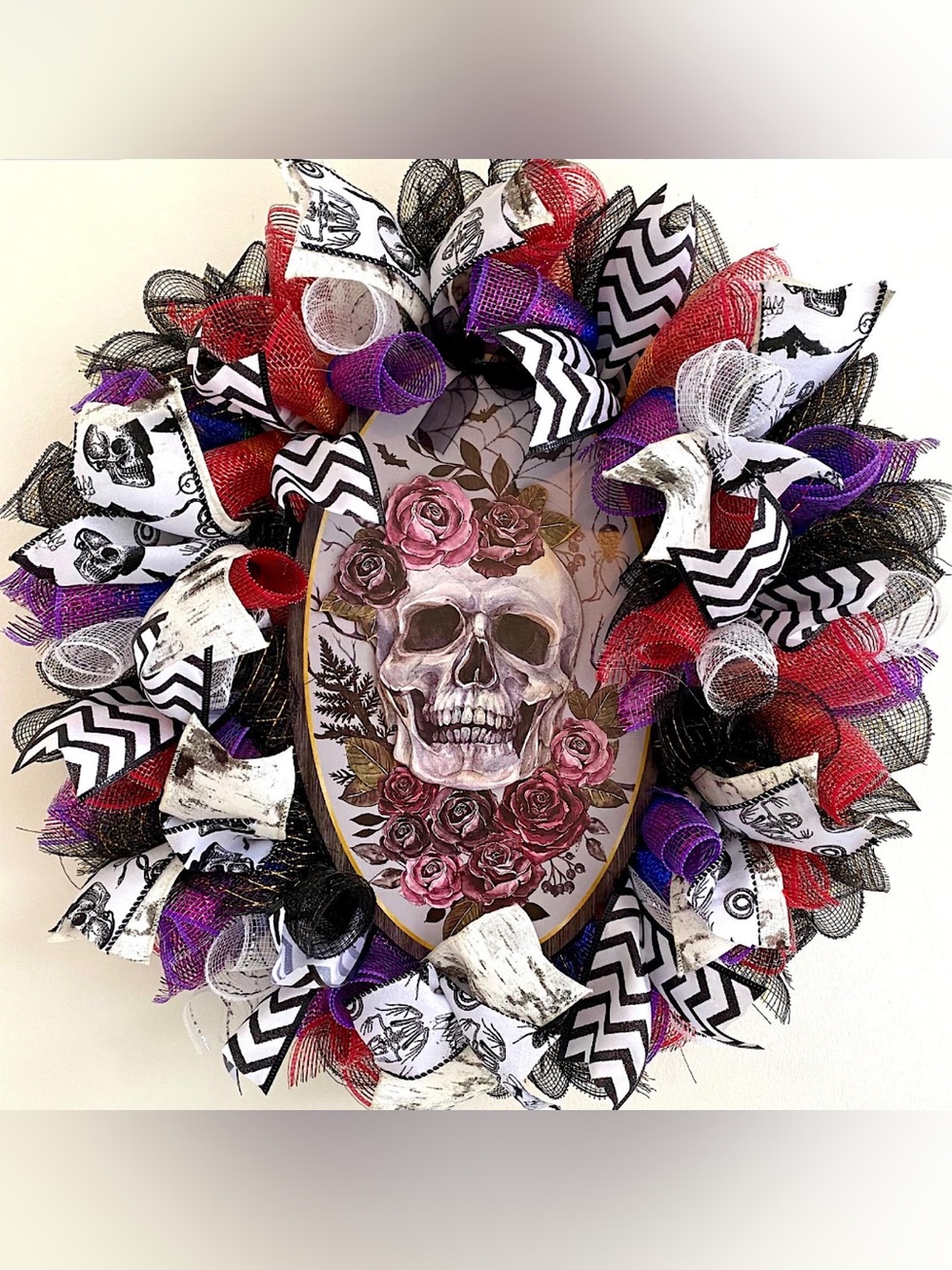 HAND CRAFTED Halloween Wreath Door Wreath Halloween Decor